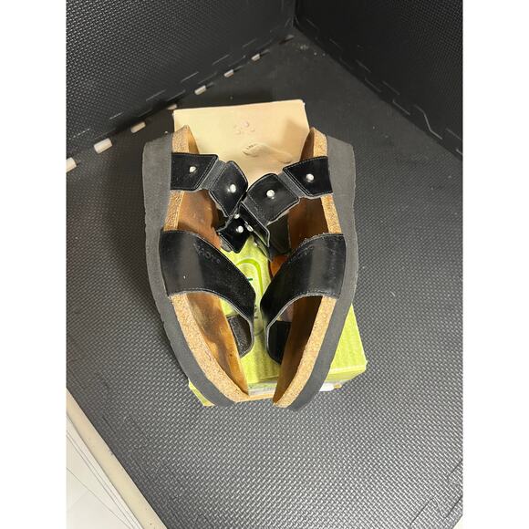 NAOT Ashley Black Leather Rhinestone Embellished Slides Sandals Women's 40 US 9 - Picture 5 of 7